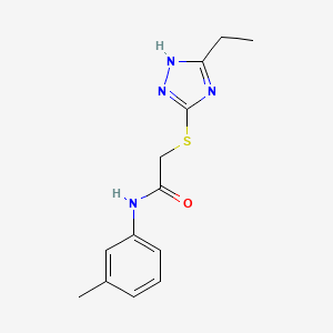 molecular formula C13H16N4OS B5039774 2-[(5-ethyl-4H-1,2,4-triazol-3-yl)thio]-N-(3-methylphenyl)acetamide 