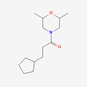 molecular formula C14H25NO2 B5039795 4-(3-cyclopentylpropanoyl)-2,6-dimethylmorpholine 