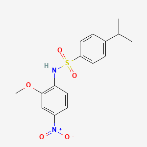 molecular formula C16H18N2O5S B5039814 4-isopropyl-N-(2-methoxy-4-nitrophenyl)benzenesulfonamide 