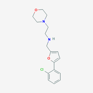 molecular formula C17H21ClN2O2 B503982 N-{[5-(2-chlorophenyl)-2-furyl]methyl}-2-morpholin-4-ylethanamine 
