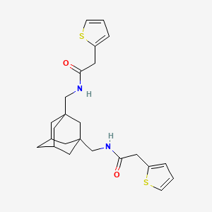 molecular formula C24H30N2O2S2 B5039840 N,N'-[tricyclo[3.3.1.1~3,7~]decane-1,3-diylbis(methylene)]bis[2-(2-thienyl)acetamide] 