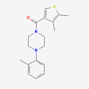 molecular formula C18H22N2OS B5039847 1-[(4,5-dimethyl-3-thienyl)carbonyl]-4-(2-methylphenyl)piperazine 