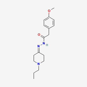 molecular formula C17H25N3O2 B5039851 2-(4-methoxyphenyl)-N'-(1-propyl-4-piperidinylidene)acetohydrazide 