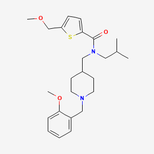 molecular formula C25H36N2O3S B5039853 N-isobutyl-N-{[1-(2-methoxybenzyl)-4-piperidinyl]methyl}-5-(methoxymethyl)-2-thiophenecarboxamide 