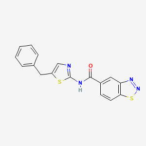molecular formula C17H12N4OS2 B5039856 N-(5-benzyl-1,3-thiazol-2-yl)-1,2,3-benzothiadiazole-5-carboxamide 