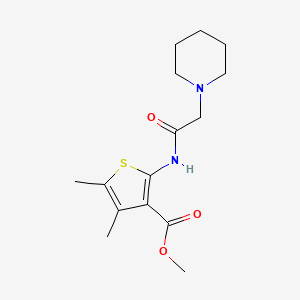 molecular formula C15H22N2O3S B5039870 methyl 4,5-dimethyl-2-[(1-piperidinylacetyl)amino]-3-thiophenecarboxylate 