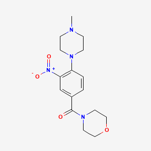 molecular formula C16H22N4O4 B5039941 Morpholine, 4-[4-(4-methyl-1-piperazinyl)-3-nitrobenzoyl]- CAS No. 137725-92-9