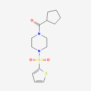 molecular formula C14H20N2O3S2 B5039944 CYCLOPENTYL[4-(2-THIENYLSULFONYL)PIPERAZINO]METHANONE 