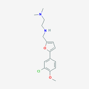 molecular formula C16H21ClN2O2 B503996 N'-{[5-(3-chloro-4-methoxyphenyl)furan-2-yl]methyl}-N,N-dimethylethane-1,2-diamine 