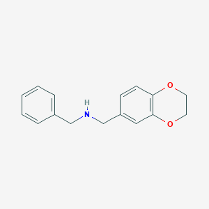 molecular formula C16H17NO2 B503997 N-benzyl-1-(2,3-dihydro-1,4-benzodioxin-6-yl)methanamine 