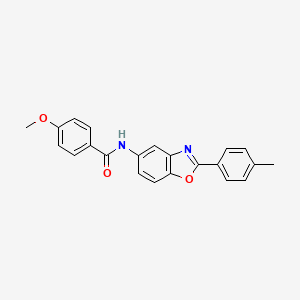 molecular formula C22H18N2O3 B5039981 4-methoxy-N-[2-(4-methylphenyl)-1,3-benzoxazol-5-yl]benzamide 