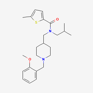 molecular formula C24H34N2O2S B5040023 N-isobutyl-N-{[1-(2-methoxybenzyl)-4-piperidinyl]methyl}-5-methyl-2-thiophenecarboxamide 