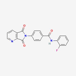 4-(5,7-dioxo-5,7-dihydro-6H-pyrrolo[3,4-b]pyridin-6-yl)-N-(2-fluorophenyl)benzamide