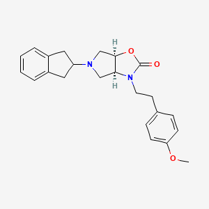 (3aS,6aR)-5-(2,3-dihydro-1H-inden-2-yl)-3-[2-(4-methoxyphenyl)ethyl]-3a,4,6,6a-tetrahydropyrrolo[3,4-d][1,3]oxazol-2-one