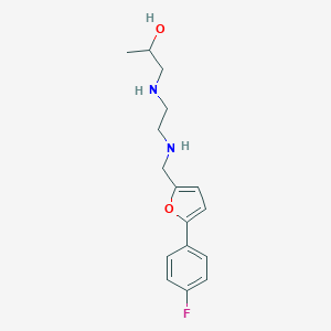 molecular formula C16H21FN2O2 B504004 1-{[2-({[5-(4-Fluorophenyl)furan-2-yl]methyl}amino)ethyl]amino}propan-2-ol 
