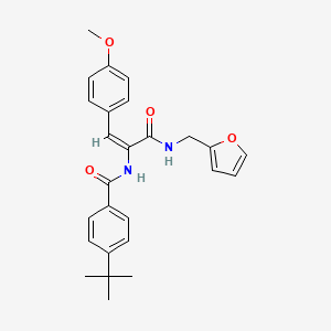 4-tert-butyl-N-[(E)-3-(furan-2-ylmethylamino)-1-(4-methoxyphenyl)-3-oxoprop-1-en-2-yl]benzamide