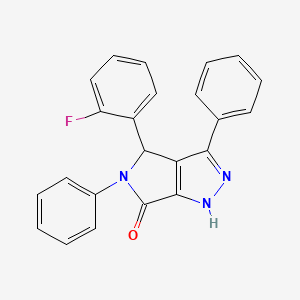 4-(2-FLUOROPHENYL)-3,5-DIPHENYL-1H,4H,5H,6H-PYRROLO[3,4-C]PYRAZOL-6-ONE