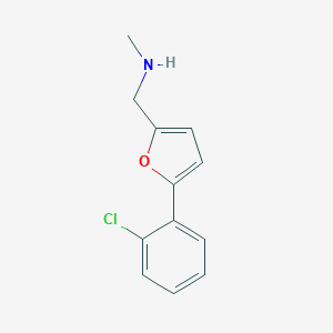 molecular formula C12H12ClNO B504008 1-[5-(2-chlorophenyl)furan-2-yl]-N-methylmethanamine 