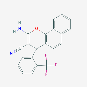 2-amino-4-[2-(trifluoromethyl)phenyl]-4H-benzo[h]chromene-3-carbonitrile