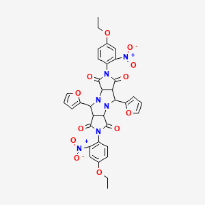 4,11-Bis(4-ethoxy-2-nitrophenyl)-7,14-bis(furan-2-yl)-1,4,8,11-tetrazatetracyclo[6.6.0.02,6.09,13]tetradecane-3,5,10,12-tetrone