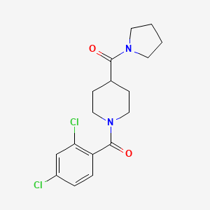 molecular formula C17H20Cl2N2O2 B5040099 1-(2,4-dichlorobenzoyl)-4-(1-pyrrolidinylcarbonyl)piperidine 