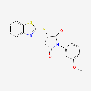 3-(1,3-Benzothiazol-2-ylsulfanyl)-1-(3-methoxyphenyl)pyrrolidine-2,5-dione