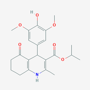 Propan-2-yl 4-(4-hydroxy-3,5-dimethoxyphenyl)-2-methyl-5-oxo-1,4,5,6,7,8-hexahydroquinoline-3-carboxylate