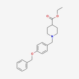 molecular formula C22H27NO3 B5040143 ethyl 1-[4-(benzyloxy)benzyl]-4-piperidinecarboxylate 