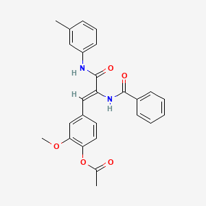 4-{2-(benzoylamino)-3-[(3-methylphenyl)amino]-3-oxo-1-propen-1-yl}-2-methoxyphenyl acetate