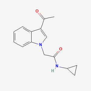 2-(3-acetyl-1H-indol-1-yl)-N-cyclopropylacetamide