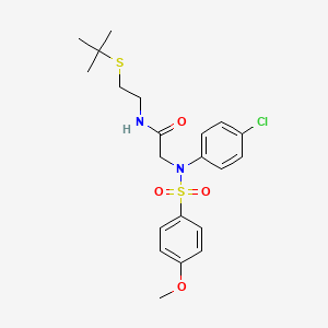 N~1~-[2-(tert-butylthio)ethyl]-N~2~-(4-chlorophenyl)-N~2~-[(4-methoxyphenyl)sulfonyl]glycinamide