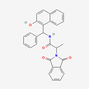 2-(1,3-dioxoisoindol-2-yl)-N-[(2-hydroxynaphthalen-1-yl)-phenylmethyl]propanamide