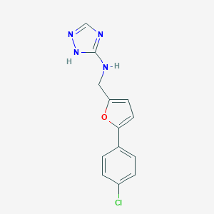 molecular formula C13H11ClN4O B504018 N-{[5-(4-chlorophenyl)furan-2-yl]methyl}-1H-1,2,4-triazol-3-amine CAS No. 881458-86-2