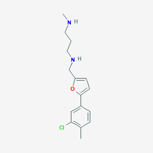 molecular formula C16H21ClN2O B504019 N-{[5-(3-chloro-4-methylphenyl)-2-furyl]methyl}-N-[3-(methylamino)propyl]amine 