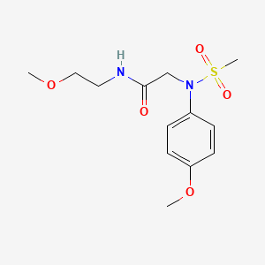 N-(2-methoxyethyl)-2-(4-methoxy-N-methylsulfonylanilino)acetamide