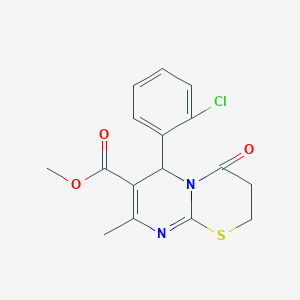 molecular formula C16H15ClN2O3S B5040202 methyl 6-(2-chlorophenyl)-8-methyl-4-oxo-2H,3H,4H,6H-pyrimido[2,1-b][1,3]thiazine-7-carboxylate 