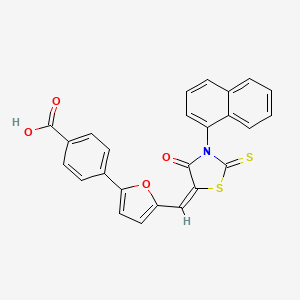 4-(5-{[3-(1-naphthyl)-4-oxo-2-thioxo-1,3-thiazolidin-5-ylidene]methyl}-2-furyl)benzoic acid