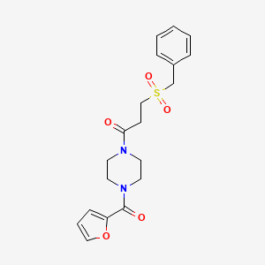 1-[4-(FURAN-2-CARBONYL)PIPERAZIN-1-YL]-3-PHENYLMETHANESULFONYLPROPAN-1-ONE