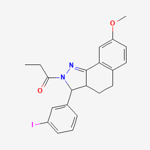 3-(3-iodophenyl)-8-methoxy-2-propionyl-3,3a,4,5-tetrahydro-2H-benzo[g]indazole