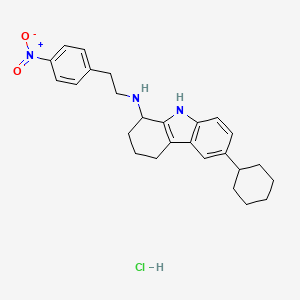 6-cyclohexyl-N-[2-(4-nitrophenyl)ethyl]-2,3,4,9-tetrahydro-1H-carbazol-1-amine;hydrochloride