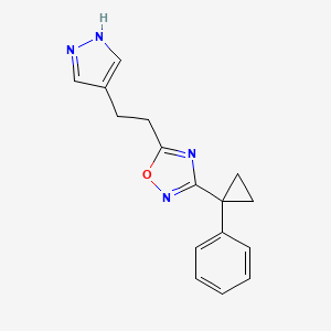 3-(1-phenylcyclopropyl)-5-[2-(1H-pyrazol-4-yl)ethyl]-1,2,4-oxadiazole