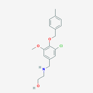molecular formula C18H22ClNO3 B504023 2-({3-Chloro-5-methoxy-4-[(4-methylbenzyl)oxy]benzyl}amino)ethanol 