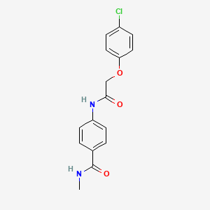 molecular formula C16H15ClN2O3 B5040234 4-{[(4-chlorophenoxy)acetyl]amino}-N-methylbenzamide 