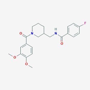 N-{[1-(3,4-dimethoxybenzoyl)-3-piperidinyl]methyl}-4-fluorobenzamide