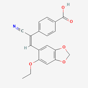 4-[1-cyano-2-(6-ethoxy-1,3-benzodioxol-5-yl)vinyl]benzoic acid