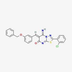 (6Z)-6-[3-(benzyloxy)benzylidene]-2-(2-chlorophenyl)-5-imino-5,6-dihydro-7H-[1,3,4]thiadiazolo[3,2-a]pyrimidin-7-one