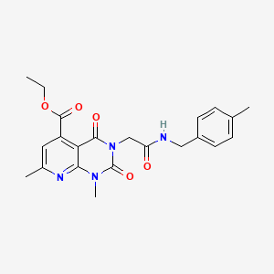 molecular formula C22H24N4O5 B5040284 ETHYL 1,7-DIMETHYL-3-({[(4-METHYLPHENYL)METHYL]CARBAMOYL}METHYL)-2,4-DIOXO-1H,2H,3H,4H-PYRIDO[2,3-D]PYRIMIDINE-5-CARBOXYLATE 