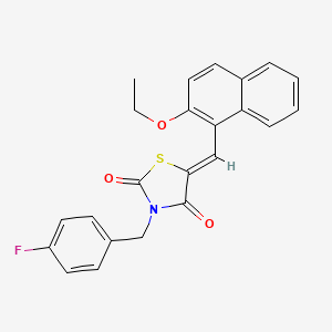 (5Z)-5-[(2-ethoxynaphthalen-1-yl)methylidene]-3-[(4-fluorophenyl)methyl]-1,3-thiazolidine-2,4-dione