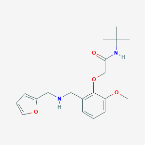 molecular formula C19H26N2O4 B504032 N-tert-butyl-2-(2-{[(furan-2-ylmethyl)amino]methyl}-6-methoxyphenoxy)acetamide 