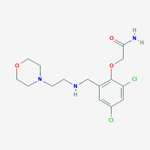 molecular formula C15H21Cl2N3O3 B504033 2-[2,4-Dichloro-6-({[2-(morpholin-4-yl)ethyl]amino}methyl)phenoxy]acetamide 
